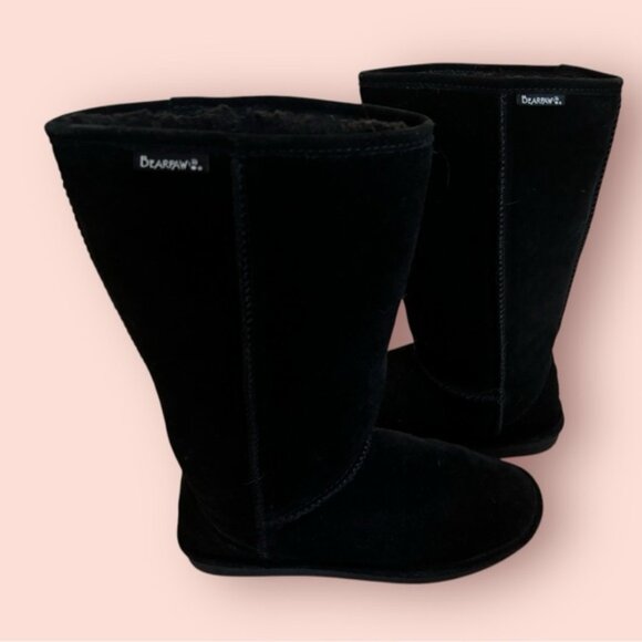 Bearpaw Emma tall black winter ugg boots size 8 - Picture 2 of 7